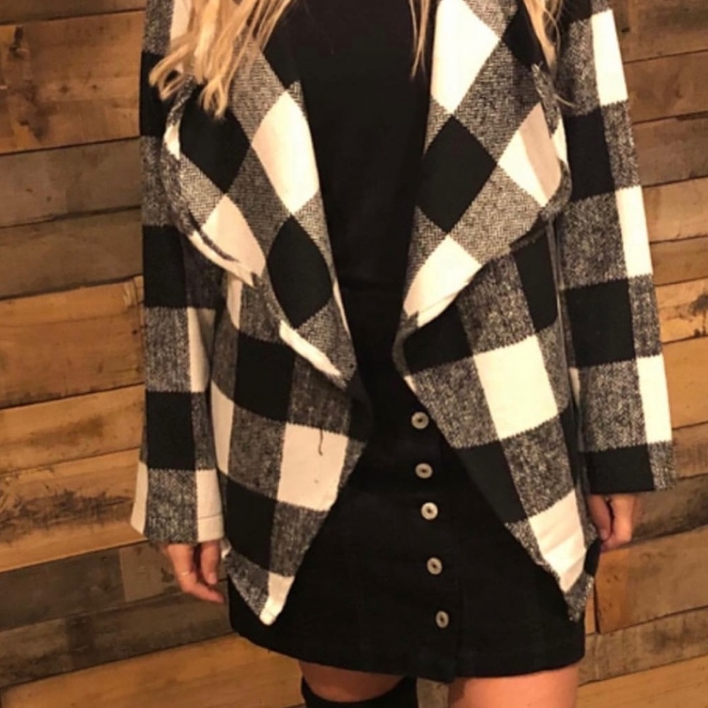 Buffalo checked lapel jacket